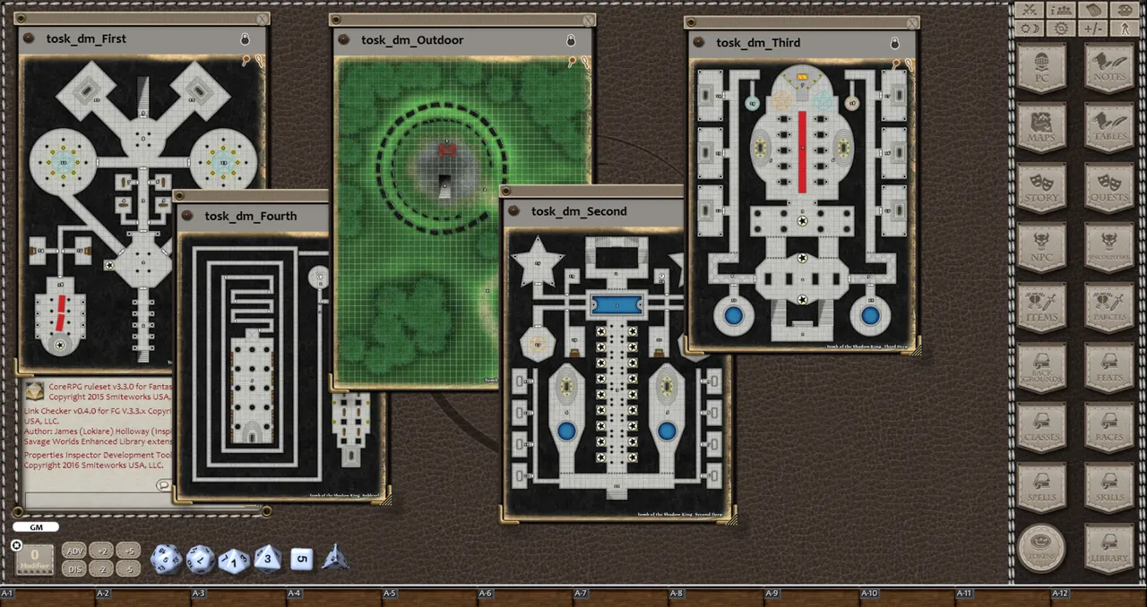 Fantasy Grounds - 0 one's Colorprints #1: Tomb of the Shadow King (Map Pack) Screenshot 3