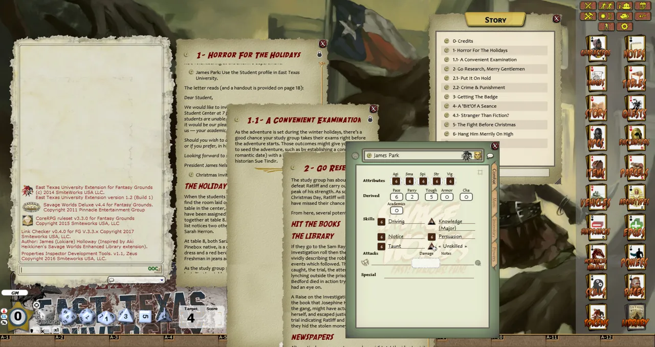Fantasy Grounds - ETU: Horror for the Holidays (Savage Worlds) Screenshot 3