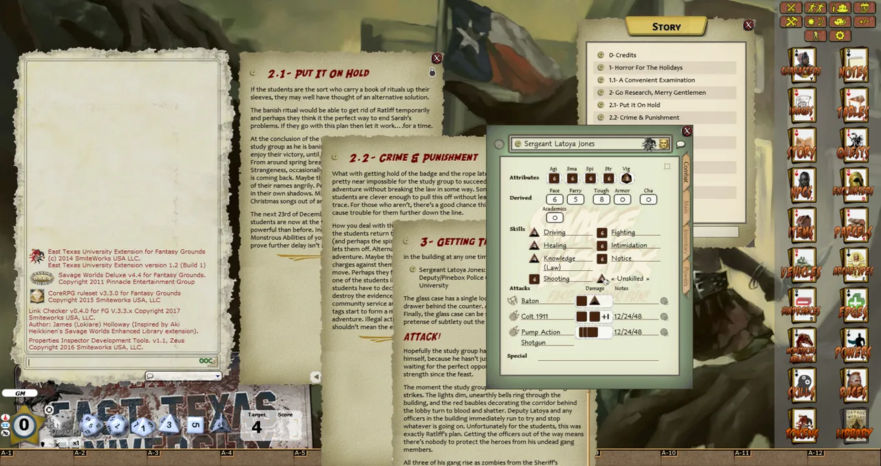 Fantasy Grounds - ETU: Horror for the Holidays (Savage Worlds) Screenshot 2