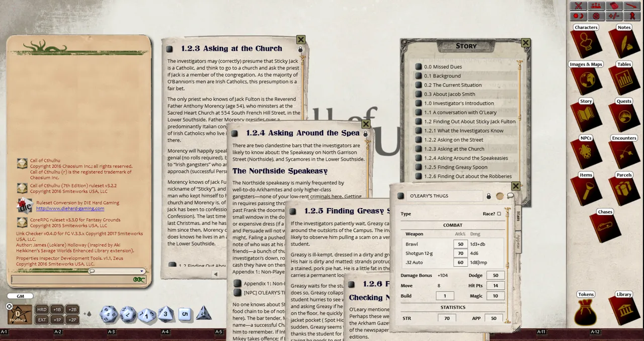 Fantasy Grounds - Missed Dues (CoC7E) Screenshot 3