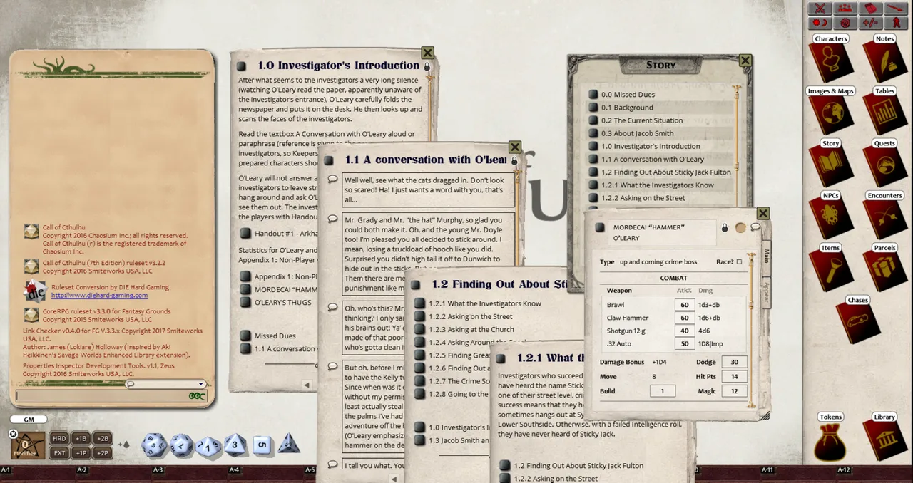 Fantasy Grounds - Missed Dues (CoC7E) Screenshot 2