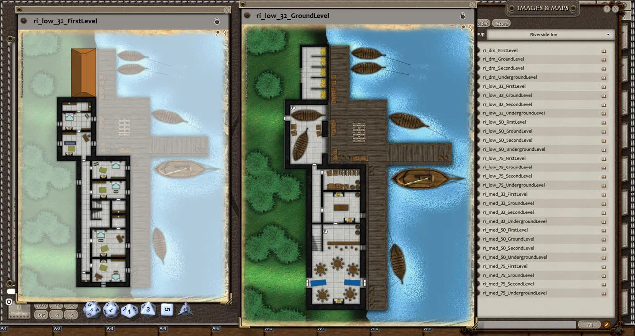 Fantasy Grounds - 0one's Colorprints #2: Riverside Inn (Map Pack) Screenshot 3