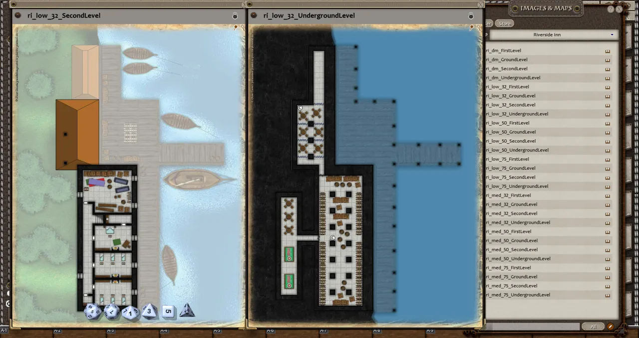 Fantasy Grounds - 0one's Colorprints #2: Riverside Inn (Map Pack) Screenshot 1