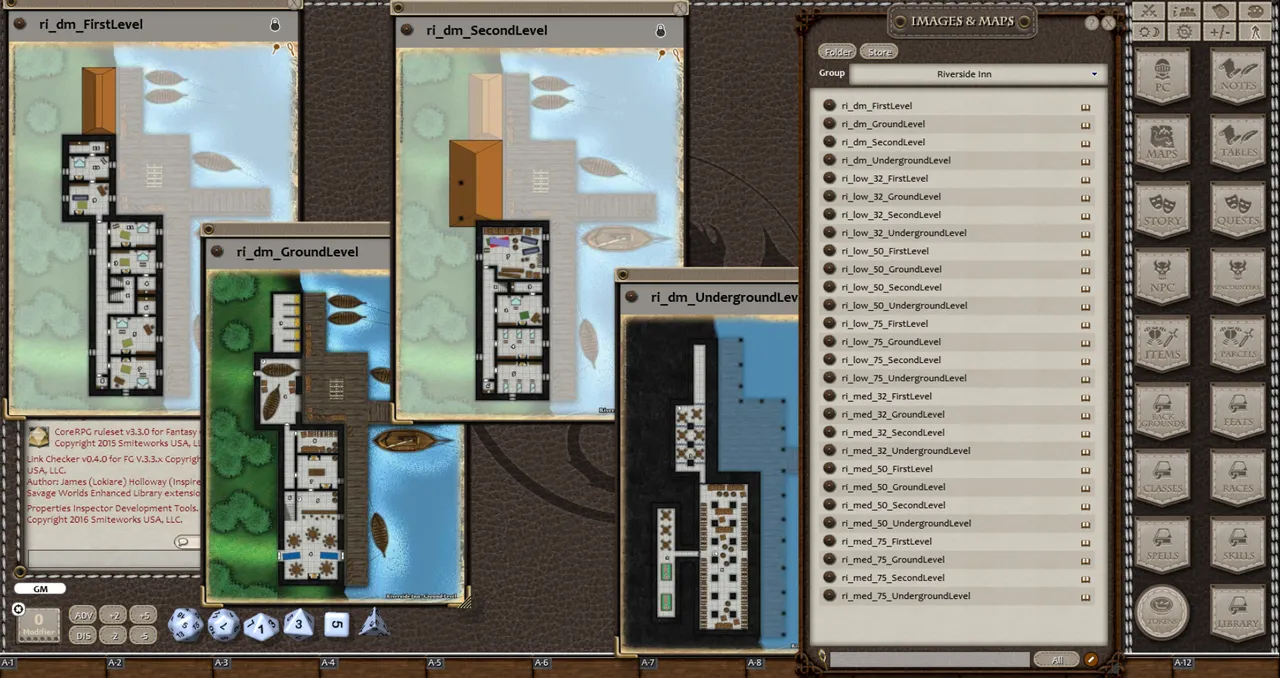 Fantasy Grounds - 0one's Colorprints #2: Riverside Inn (Map Pack) Screenshot 2