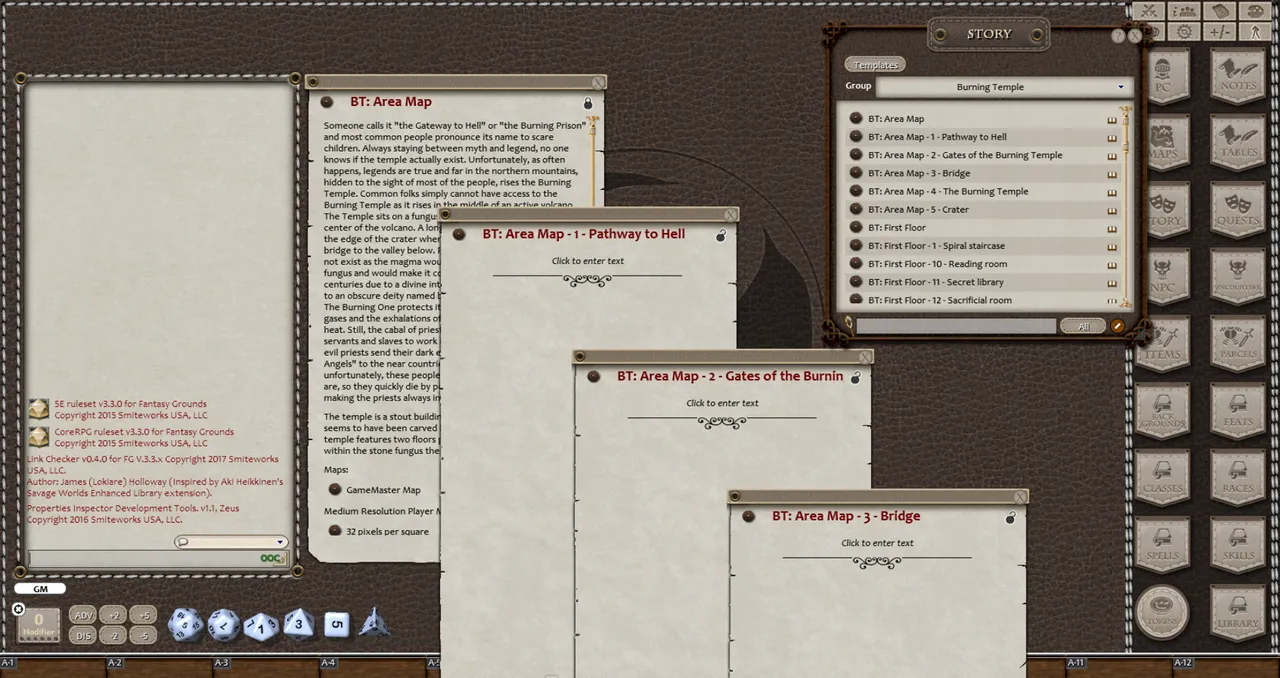 Fantasy Grounds - 0one's Colorprints #3: The Burning Temple (Map Pack) Screenshot 0