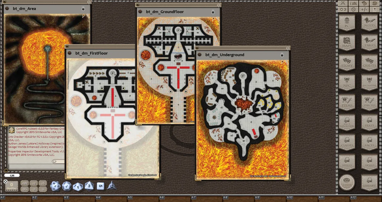 Fantasy Grounds - 0one's Colorprints #3: The Burning Temple (Map Pack) Screenshot 1