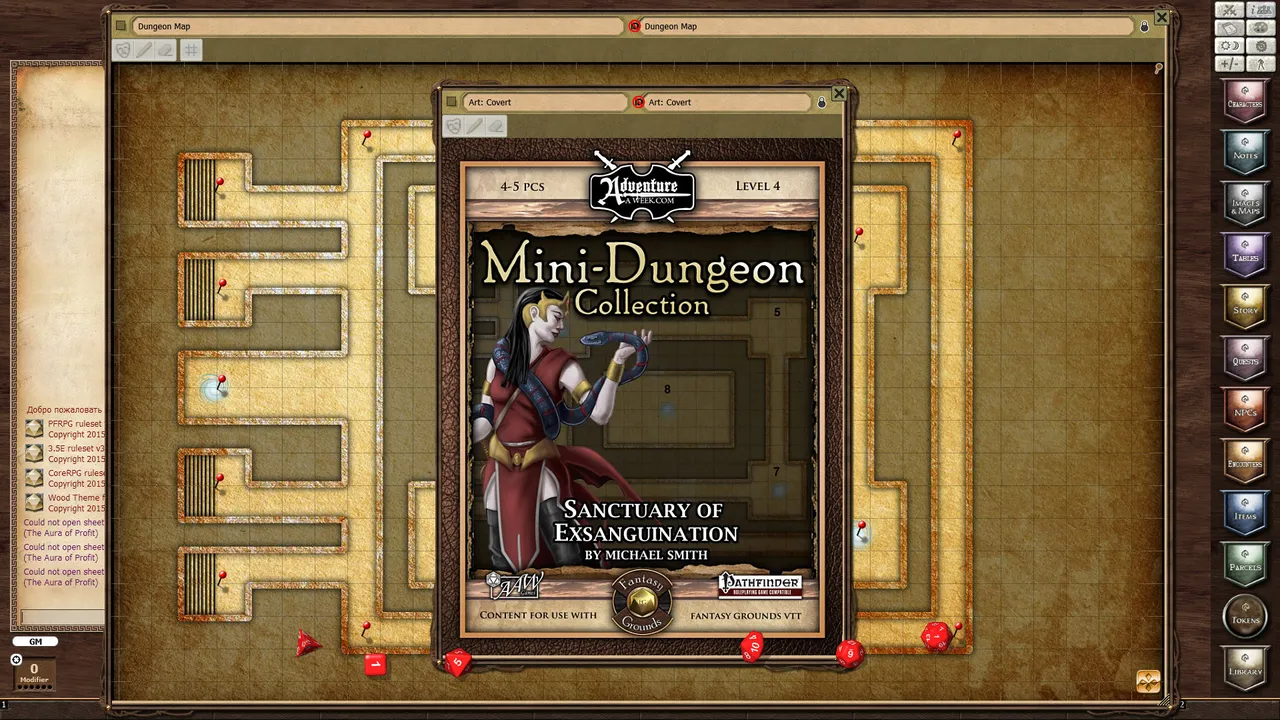 Fantasy Grounds - Mini-Dungeon #026: Sanctuary of Exsanguination (PFRPG) Screenshot 0