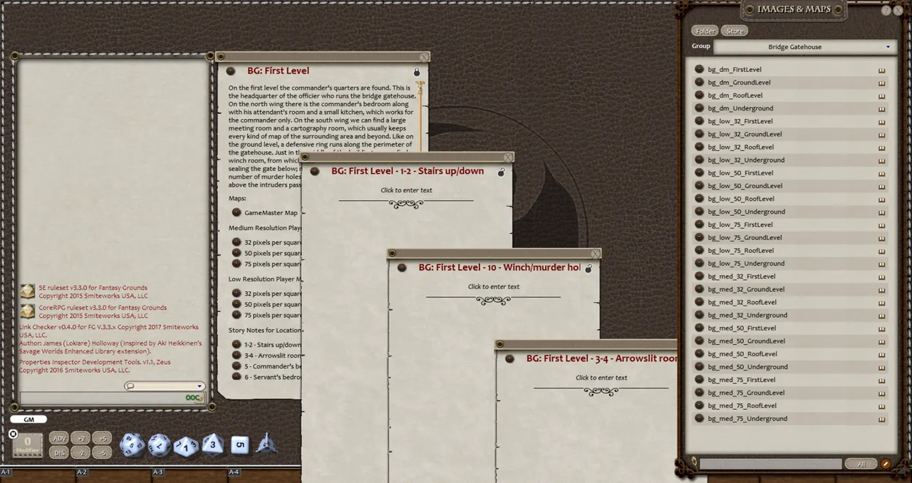 Fantasy Grounds - 0one's Colorprints #4: Bridge Gatehouse (Map Pack) Screenshot 0