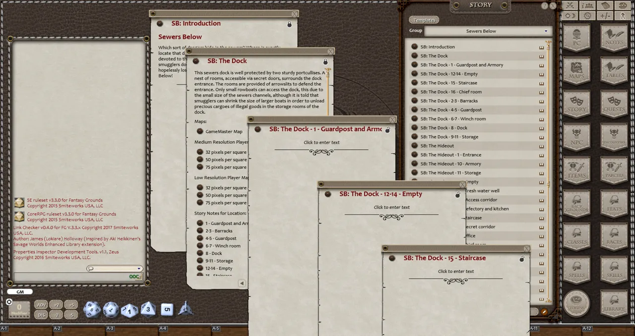 Fantasy Grounds - 0one's Colorprints #5: Sewers Below (Map Pack) Screenshot 0