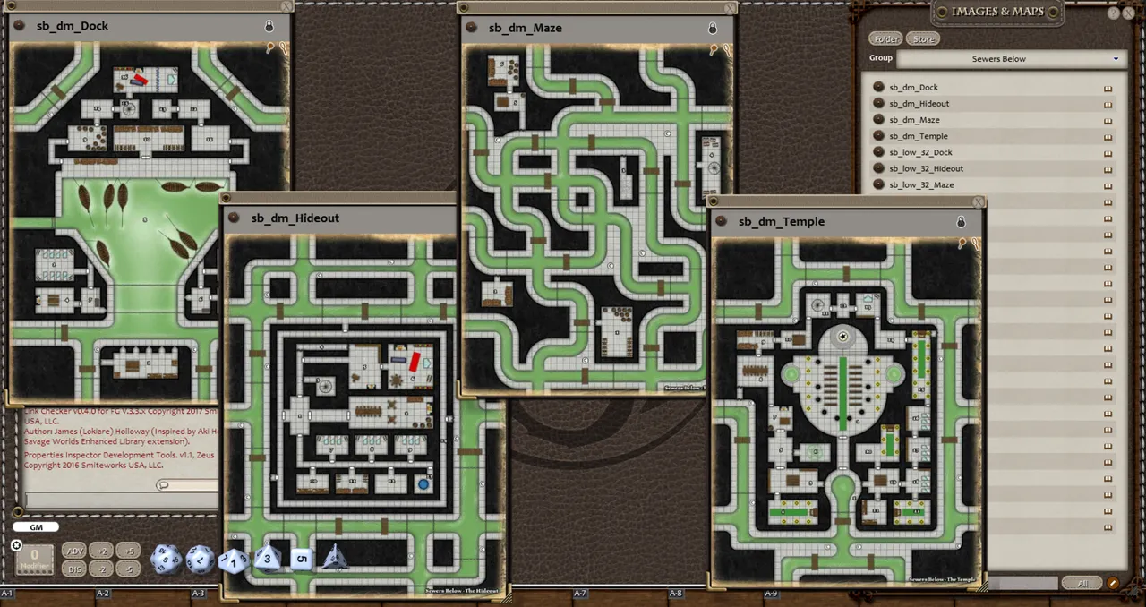 Fantasy Grounds - 0one's Colorprints #5: Sewers Below (Map Pack) Screenshot 2