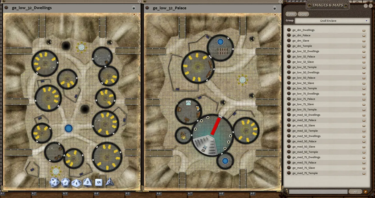 Fantasy Grounds - 0one's Colorprints #8: Gnoll Enclave (Map Pack) Screenshot 1