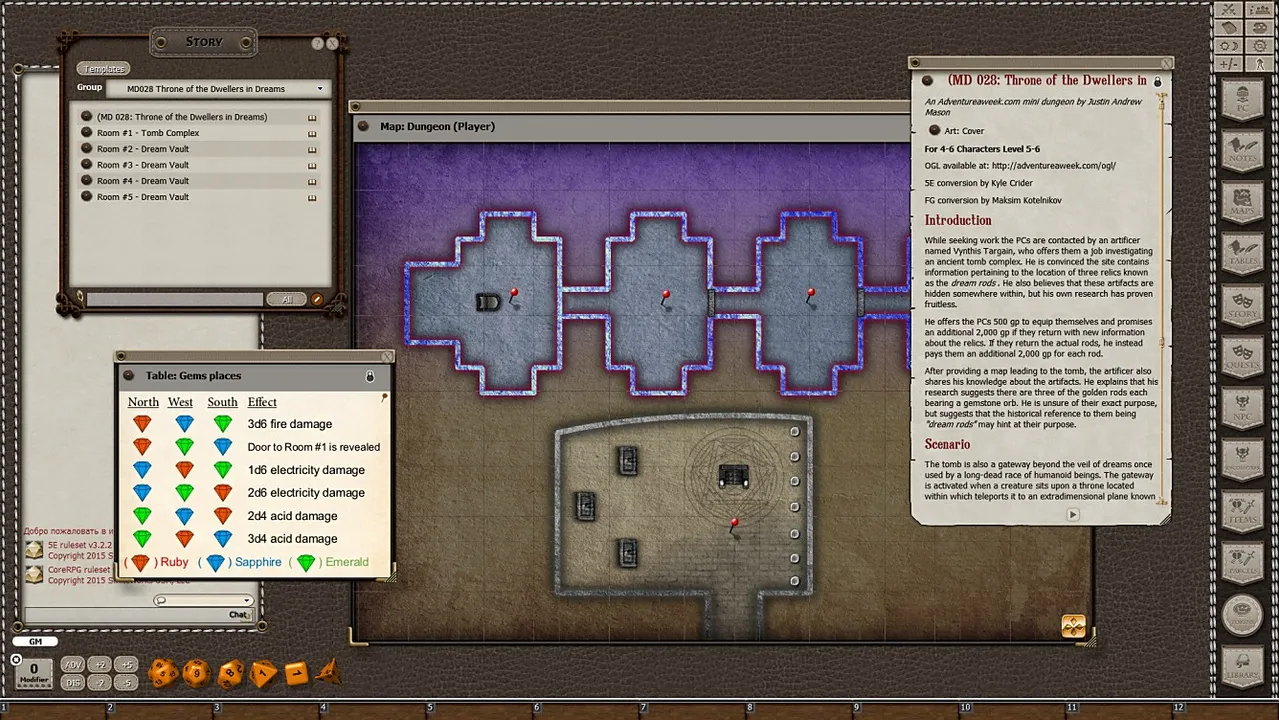 Fantasy Grounds - Mini-Dungeon #028: Throne of the Dwellers in Dreams (5E) Screenshot 1
