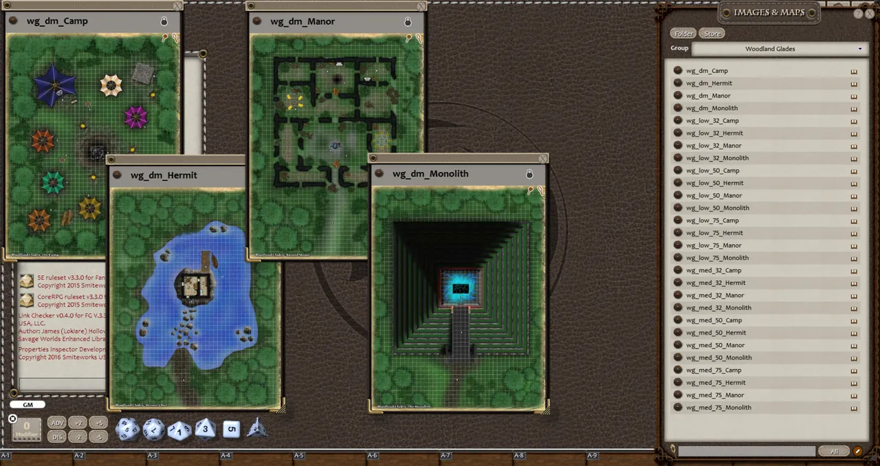 Fantasy Grounds - 0one's Colorprints #9: Woodland Glades (Map Pack) Screenshot 3
