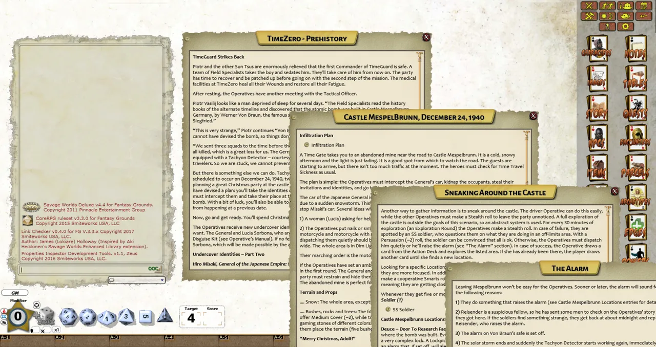 Fantasy Grounds - TIMEZERO: Tomorrow BOMB (Savage Worlds) Screenshot 1
