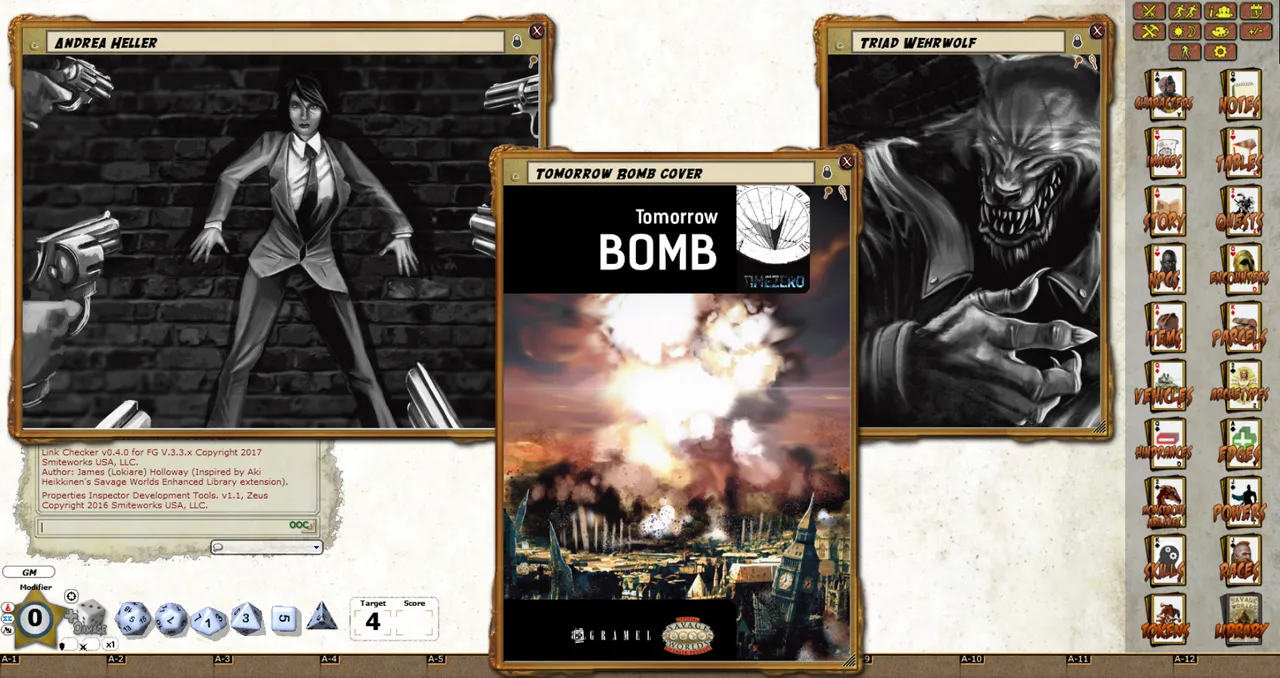 Fantasy Grounds - TIMEZERO: Tomorrow BOMB (Savage Worlds) Screenshot 3