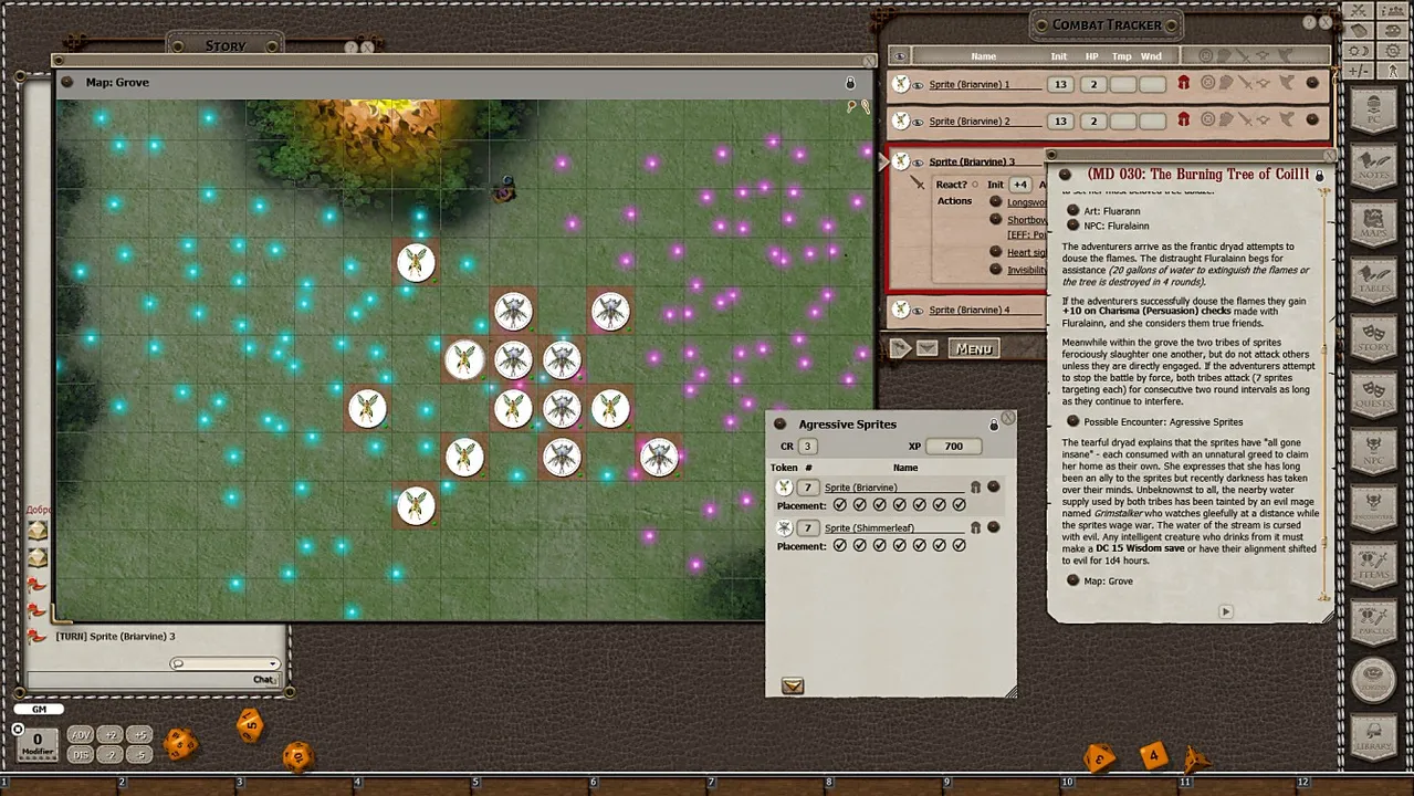 Fantasy Grounds - Mini-Dungeon #030: The Burning Tree of Coilltean Grove (5E) Screenshot 1