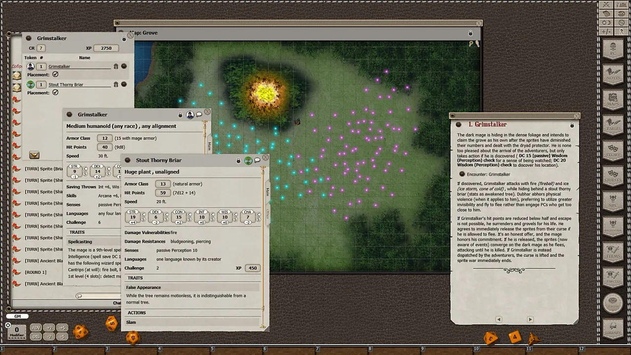 Fantasy Grounds - Mini-Dungeon #030: The Burning Tree of Coilltean Grove (5E) Screenshot 2