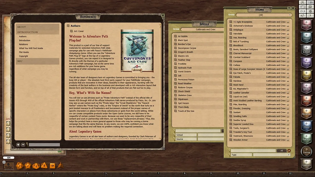 Fantasy Grounds - Cutthroats and Crew (PFRPG) Screenshot 1