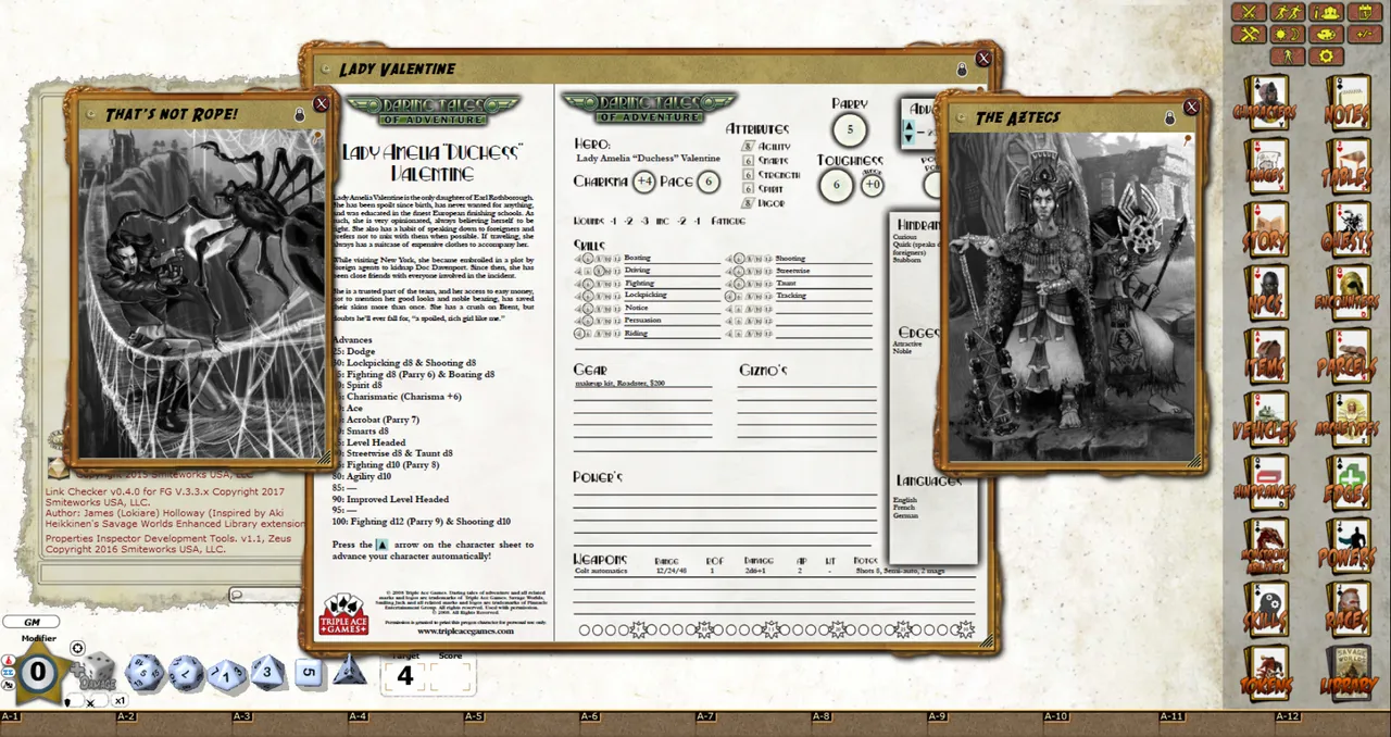 Fantasy Grounds - Daring Tales of Adventure #02 - Web of the Spider Cult (Savage Worlds) Screenshot 0