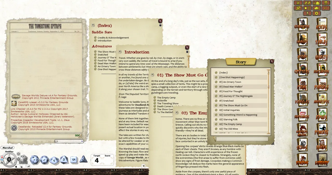 Fantasy Grounds - Deadlands Reloaded: Saddle Sore (Savage Worlds) Screenshot 0