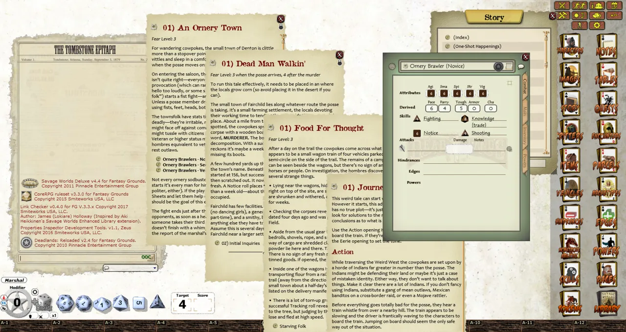 Fantasy Grounds - Deadlands Reloaded: Saddle Sore (Savage Worlds) Screenshot 1