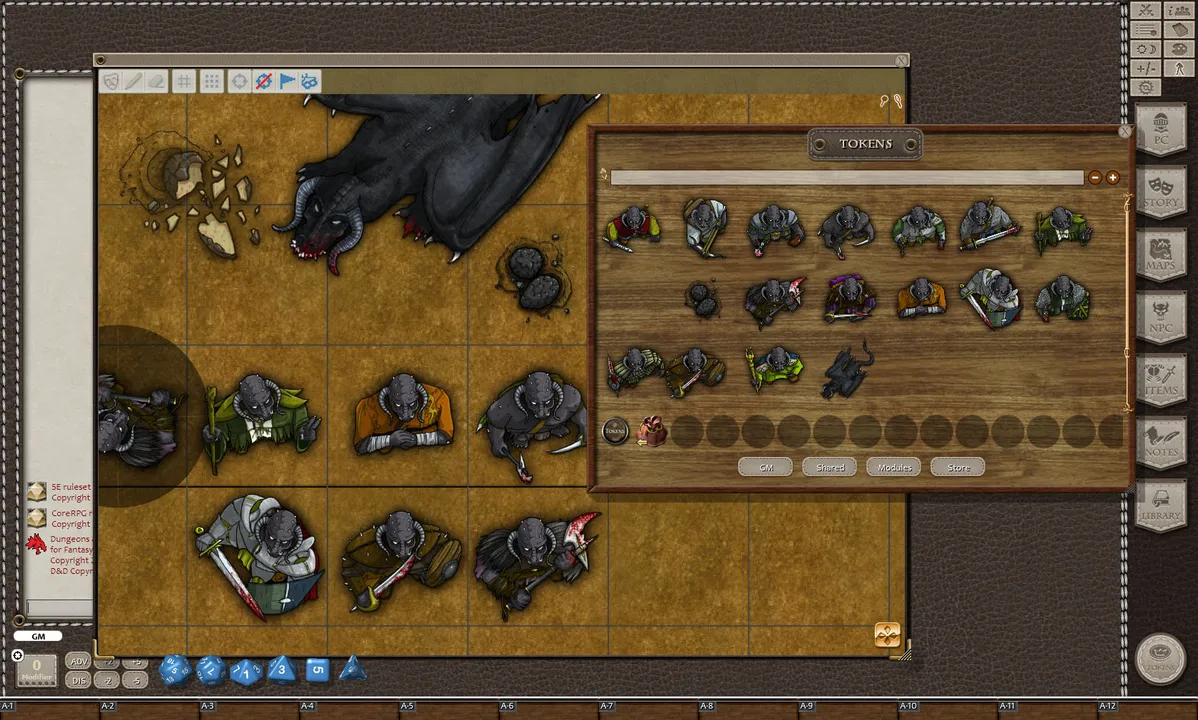 Fantasy Grounds - Black Dragons (Token Pack) Screenshot 2