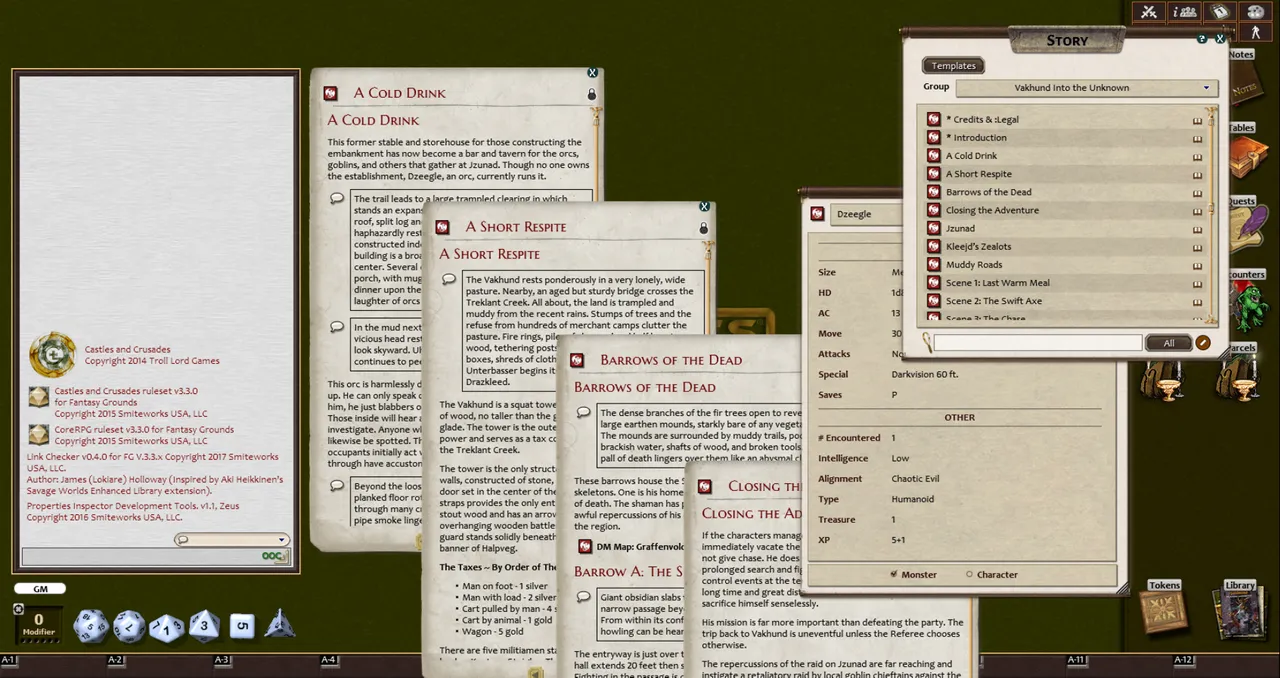 Fantasy Grounds - I1 Into the Unknown: Vakhund (Castles & Crusades) Screenshot 1