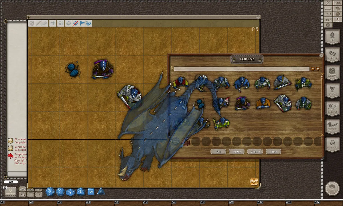 Fantasy Grounds - Blue Dragons (Token Pack) Screenshot 1