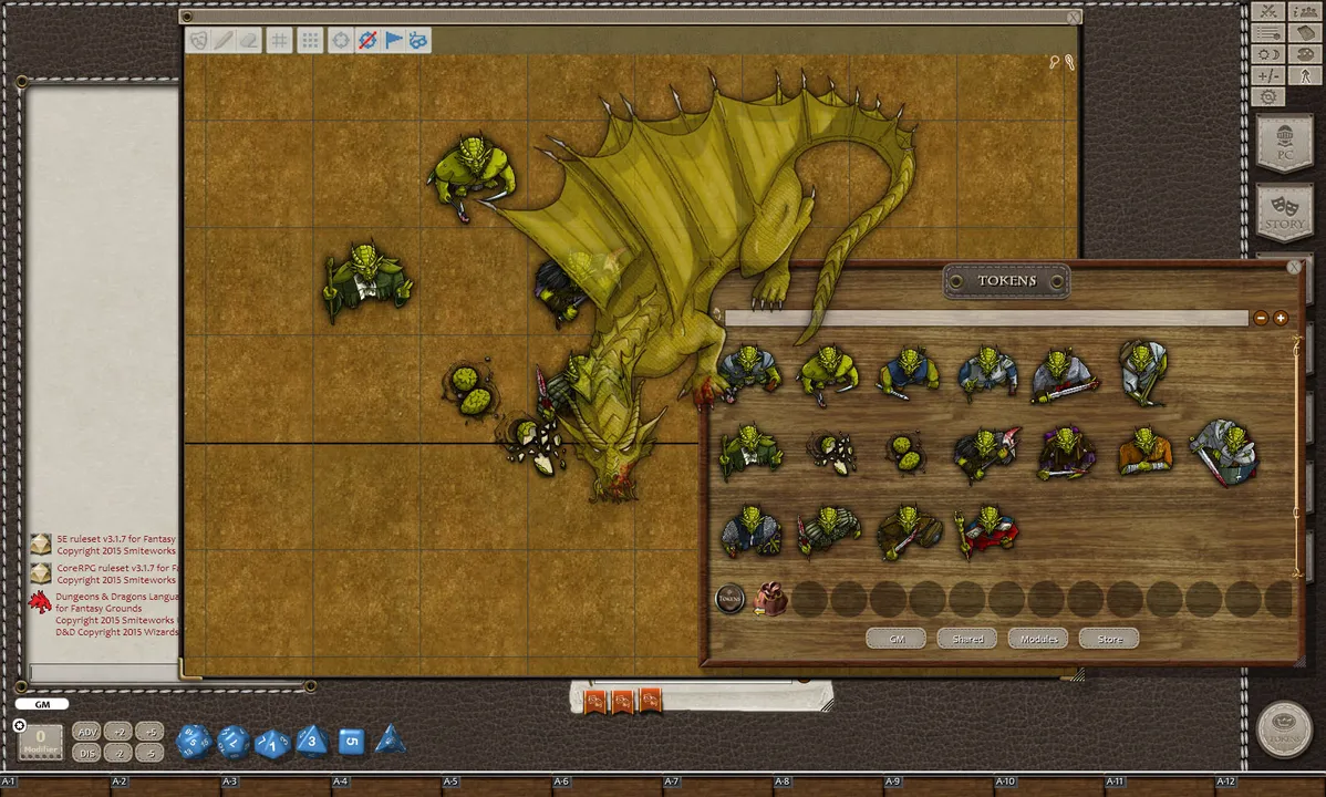 Fantasy Grounds - Gold Dragons (Token Pack) Screenshot 1