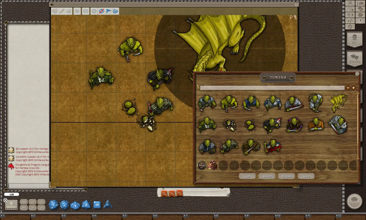 Fantasy Grounds - Gold Dragons (Token Pack) Screenshot 2