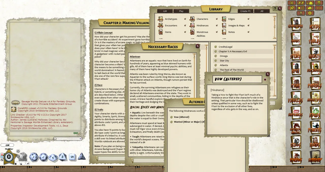 Fantasy Grounds - Setting: Necessary Evil (Savage Worlds) Screenshot 2