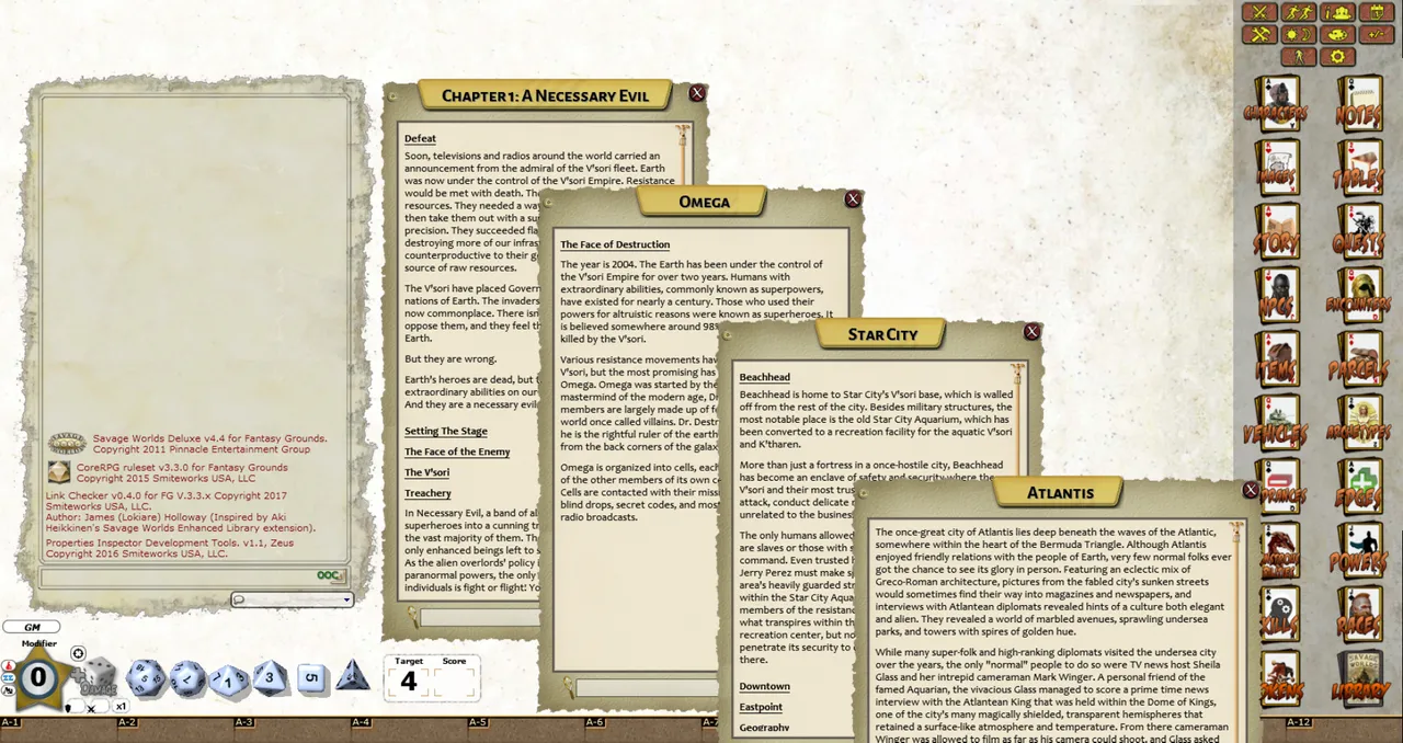 Fantasy Grounds - Setting: Necessary Evil (Savage Worlds) Screenshot 1