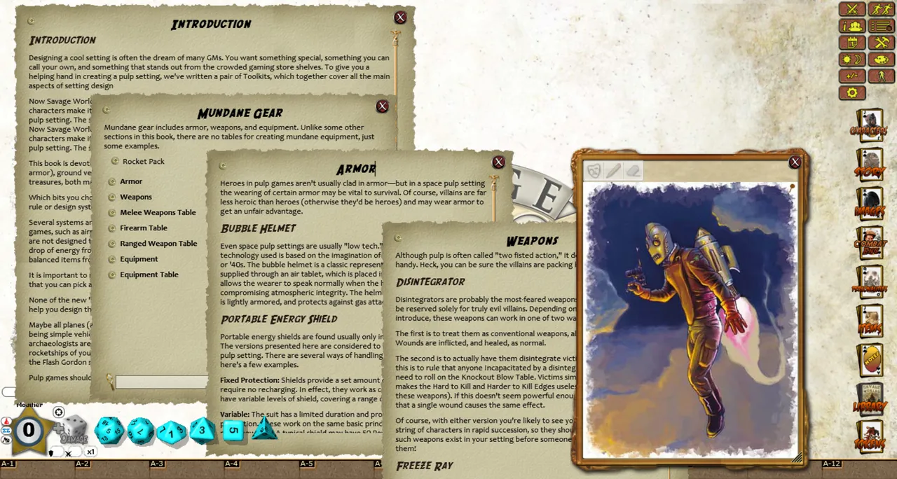 Fantasy Grounds - Pulp Gear Toolkit (Savage Worlds) Screenshot 3