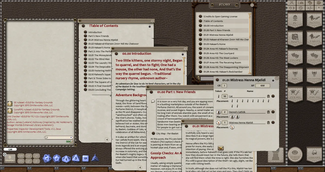 Fantasy Grounds - Cat & Mouse (5E) Screenshot 1