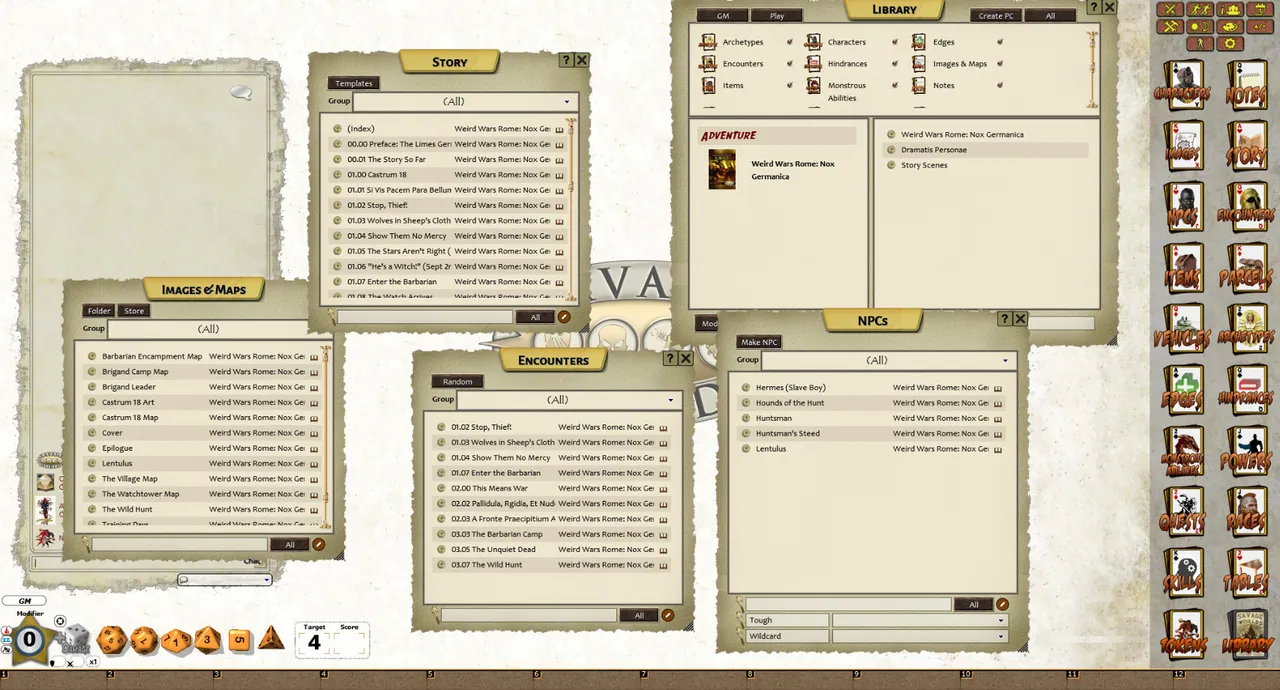 Fantasy Grounds - Weird Wars Rome: Nox Germanica (Savage Worlds) Screenshot 3