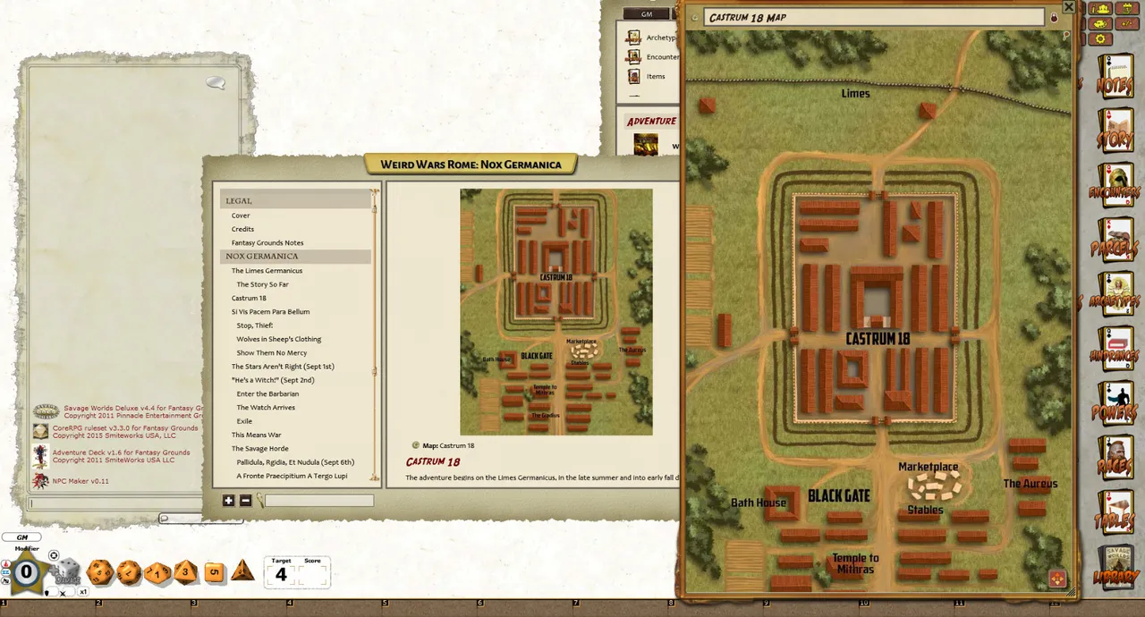 Fantasy Grounds - Weird Wars Rome: Nox Germanica (Savage Worlds) Screenshot 1
