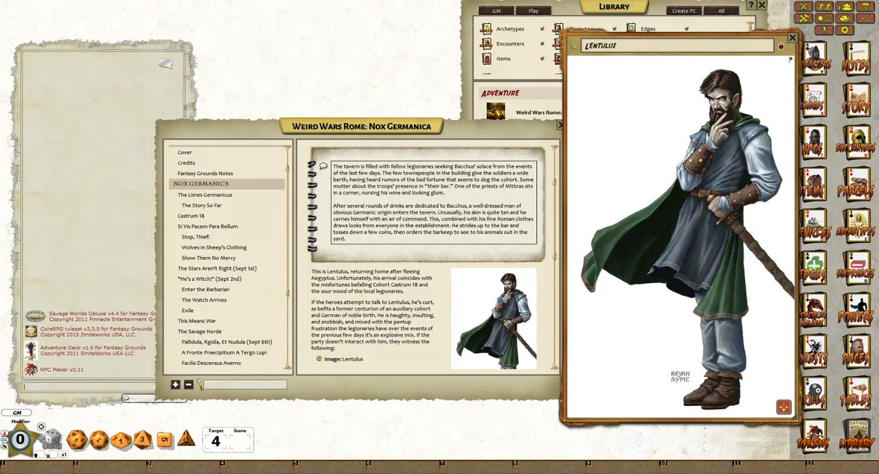Fantasy Grounds - Weird Wars Rome: Nox Germanica (Savage Worlds) Screenshot 2