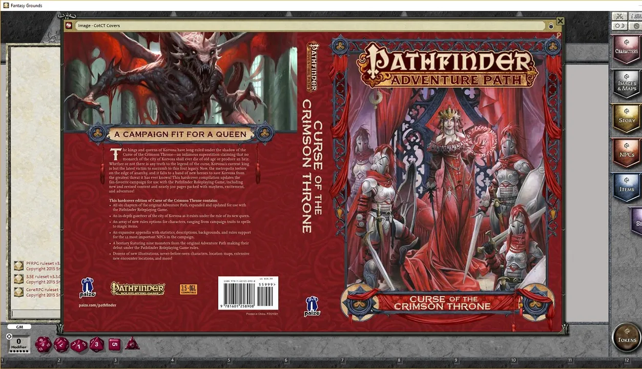 Fantasy Grounds - Pathfinder RPG - Curse of the Crimson Throne Screenshot 6