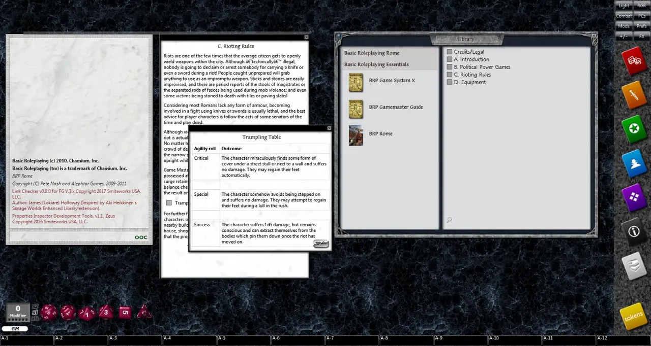 Fantasy Grounds - Rome (BRP) Screenshot 3