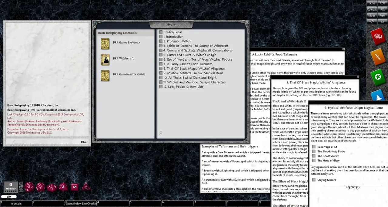 Fantasy Grounds - Witchcraft (BRP) Screenshot 2