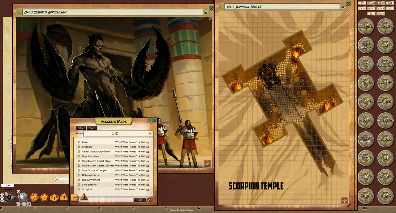 Fantasy Grounds - Weird Wars Rome: Half-Set Sun (Savage Worlds) Screenshot 0