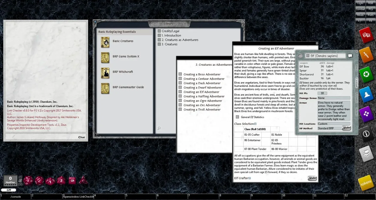Fantasy Grounds - Basic Creatures (BRP) Screenshot 1