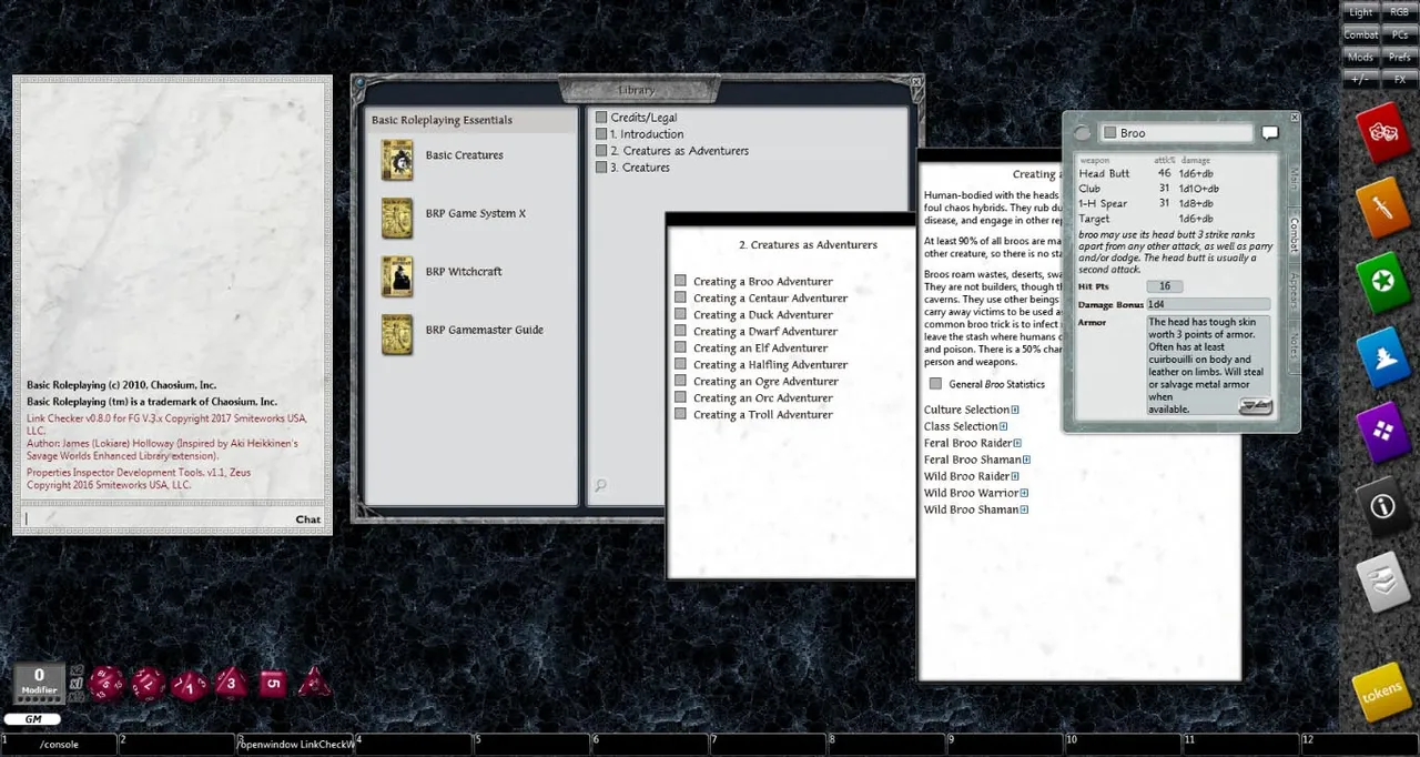 Fantasy Grounds - Basic Creatures (BRP) Screenshot 2