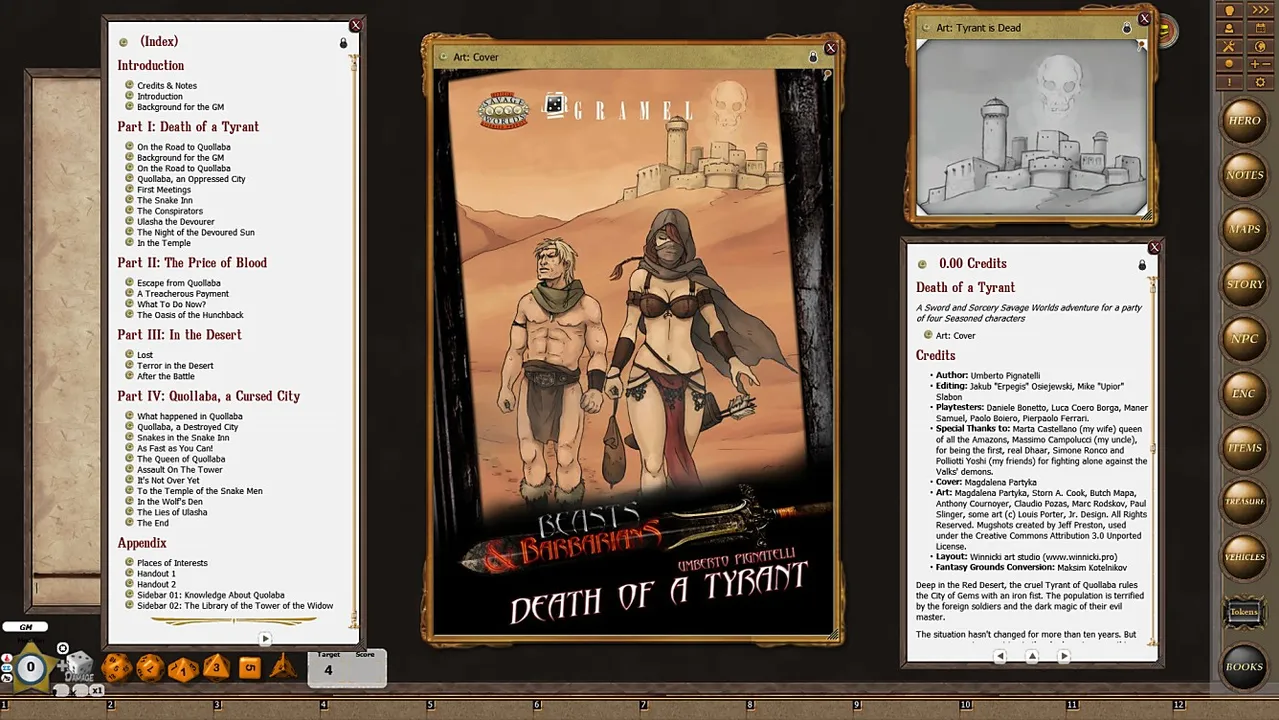 Fantasy Grounds - Beasts & Barbarians: Death of a Tyrant (Savage Worlds) Screenshot 0