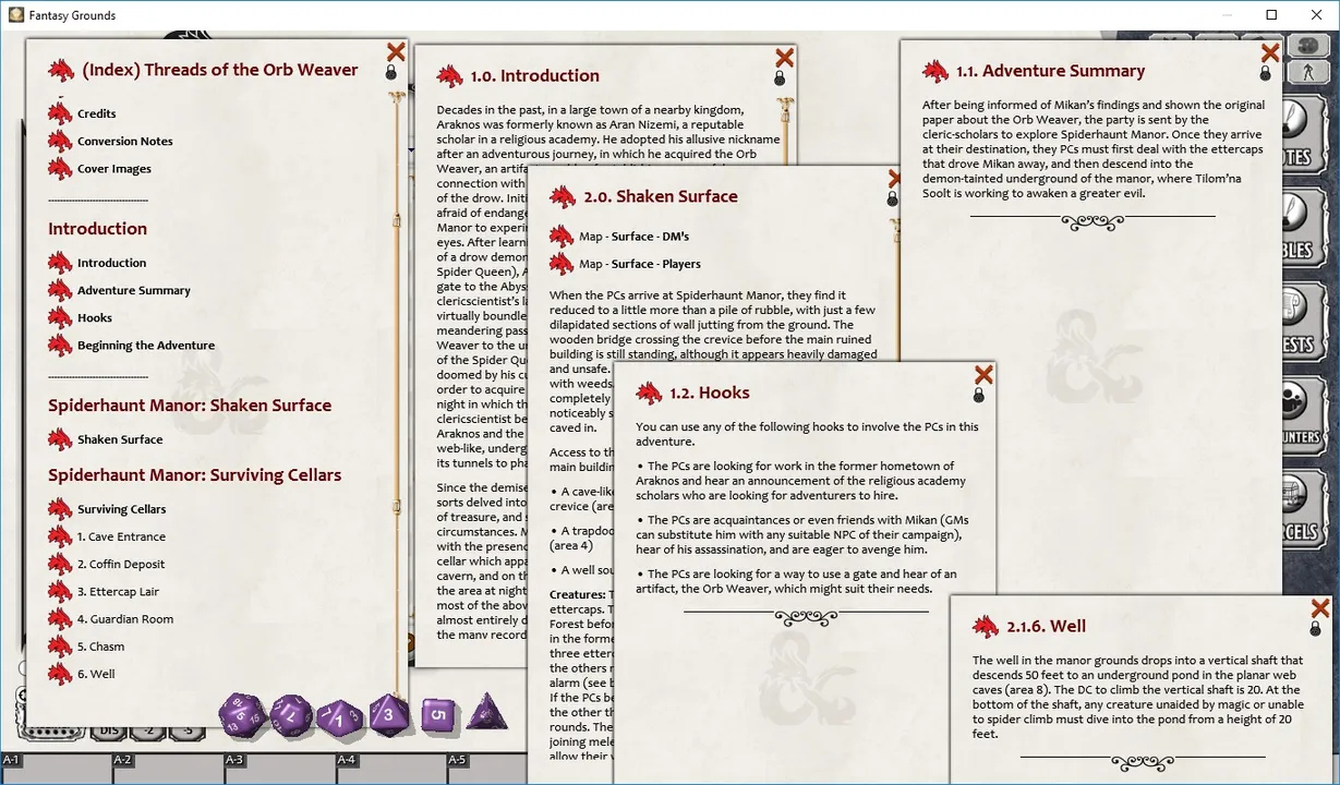 Fantasy Grounds - Threads of the Orb Weaver (5E) Screenshot 0