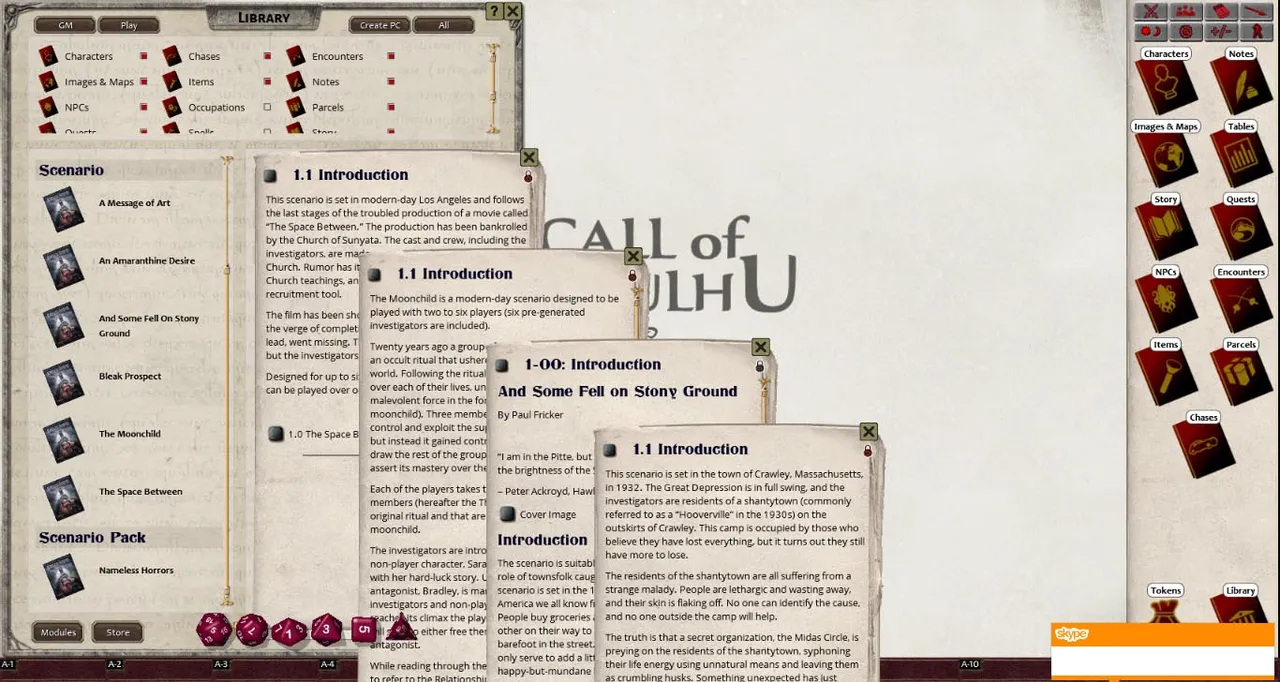 Fantasy Grounds - Nameless Horrors (CoC7E) Screenshot 1
