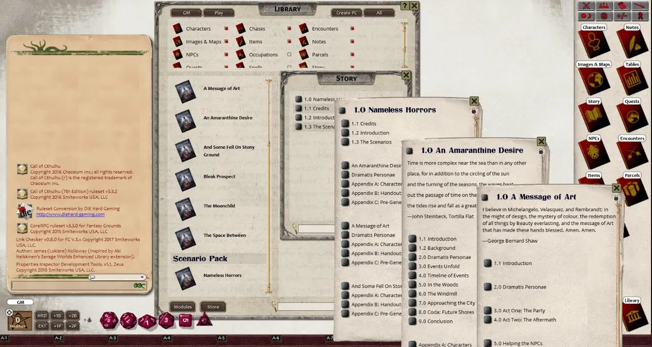 Fantasy Grounds - Nameless Horrors (CoC7E) Screenshot 3