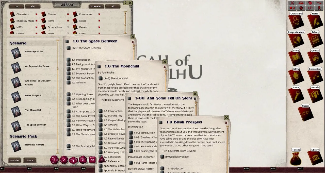 Fantasy Grounds - Nameless Horrors (CoC7E) Screenshot 0