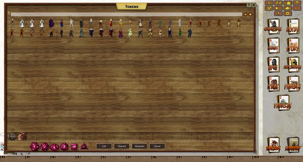 Fantasy Grounds - Daring Tales of Adventure Figure Flats (Token Pack) Screenshot 1