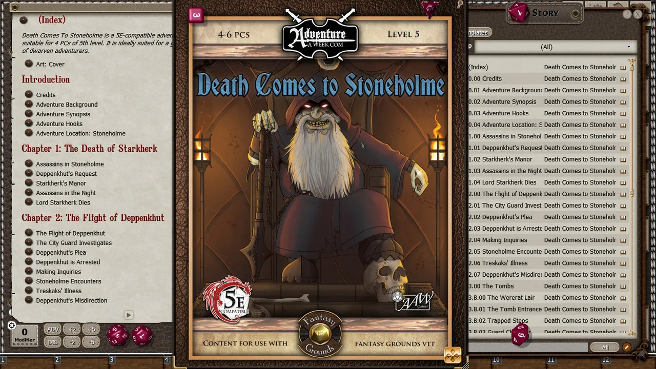 Fantasy Grounds - U03: Death Comes to Stoneholme (5E) Screenshot 1